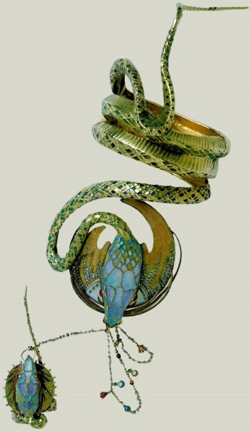 Mucha-Fouquet le bracelet serpent -1898- Sarah Bernhardt pour le rôle de Médée