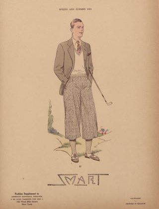 affiche de sportif du XXe siècle en tweed