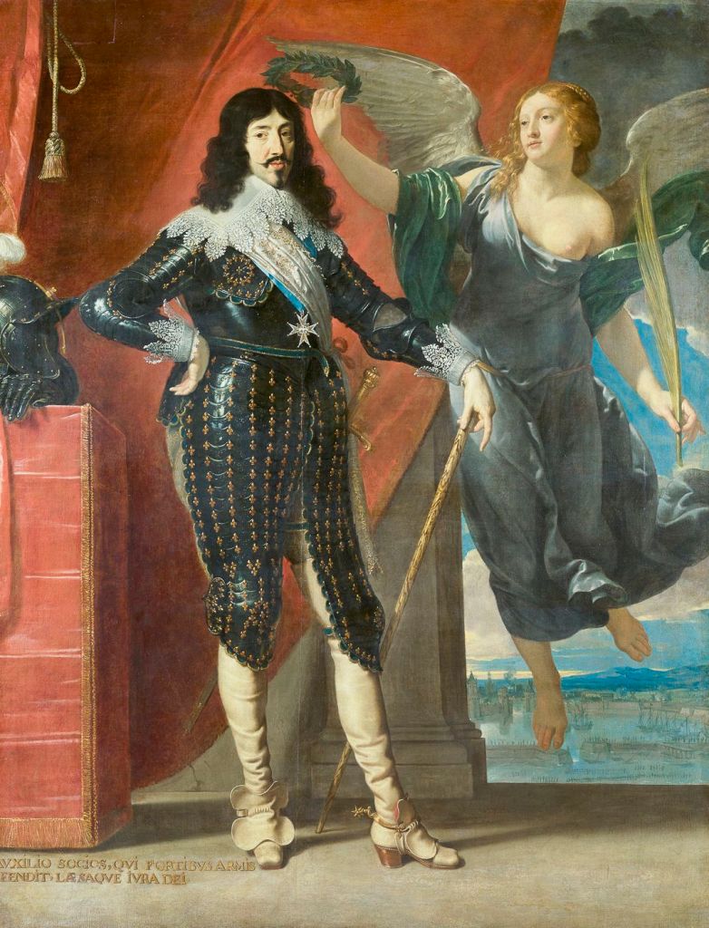 Louis XIII couronné par la Victoire  peinture de Champaigne 1635